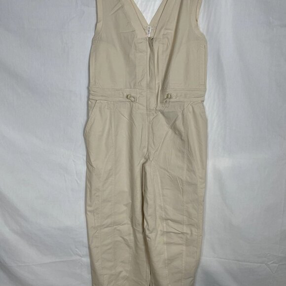 Anthropologie Women's Daily Practice Roller Drawstring Jumpsuit Cream Size XL - Picture 6 of 6
